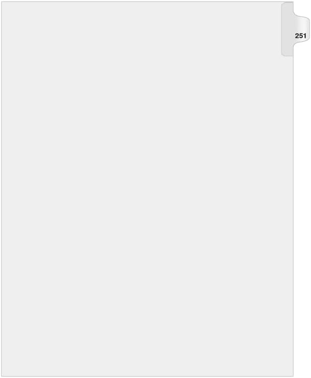 Exhibitindexes® Side Number Tabs - AVE Style Bold Font - Pack of 25