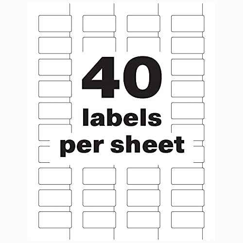 Avery White Asset Tag Labels, 3/4" x 1-1/2", Laser Printable Tags, 320 Waterproof Labels (61525)