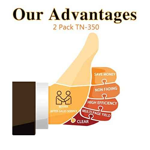 EASY PRINT EASY PRINT Compatible Toner Cartridge Replacement for TN-350 TN350 TN 350 Compatible with Intellifax 2820 Intellifax 2920 HL-2070N HL-2040 DCP-7020 MFC-7820n (Black, 2 Pack)