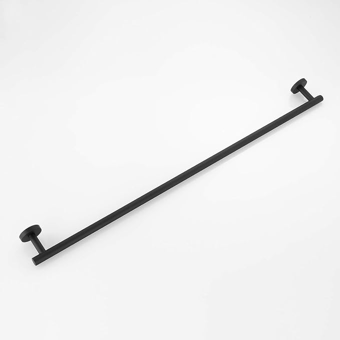 USHOWER Matte Black Bath Towel Bar, 30-Inch Towel Racks for Bathroom Wall-Mounted, SUS304 Stainless Steel Towel Rod (Total Length 32-Inch)