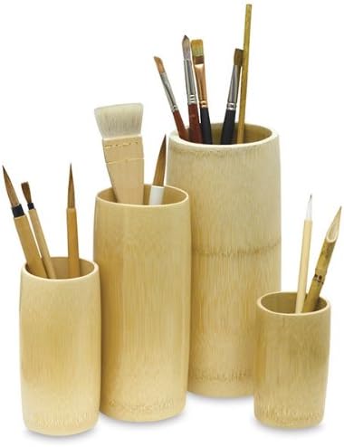 Bamboo Brush Vase- Small (6 Inch Tall)