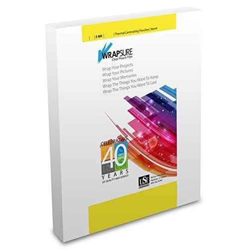 USI WrapSure Thermal (Hot) Laminating Pouches/Sheets, Letter Size, 5 Mil, 9 x 11 1/2 Inches, Clear Gloss, 100-Pack