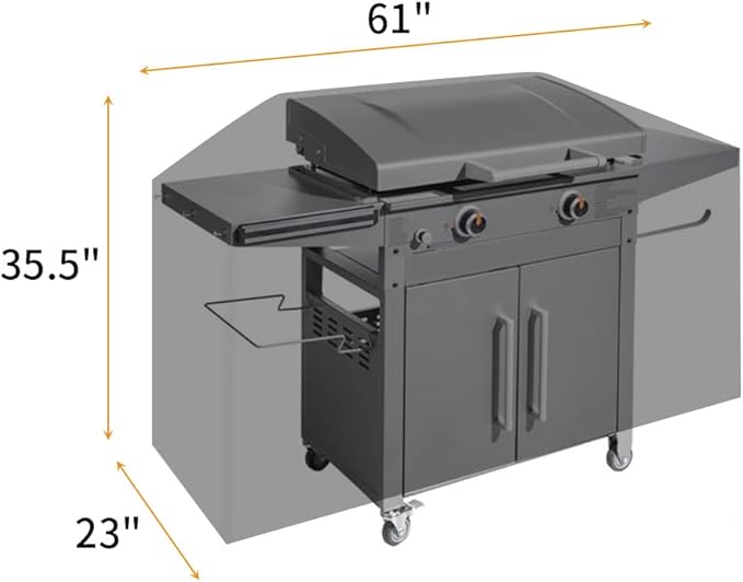 iCOVER Griddle Cover for Blackstone 28" ProSeries Griddles 600D Heavy Duty Waterproof Canvas with Front Side Opening