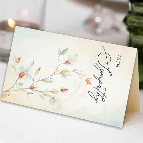 Sympathy Card with Premium Envelope, 8x5.3 Inches, Double-Sided
