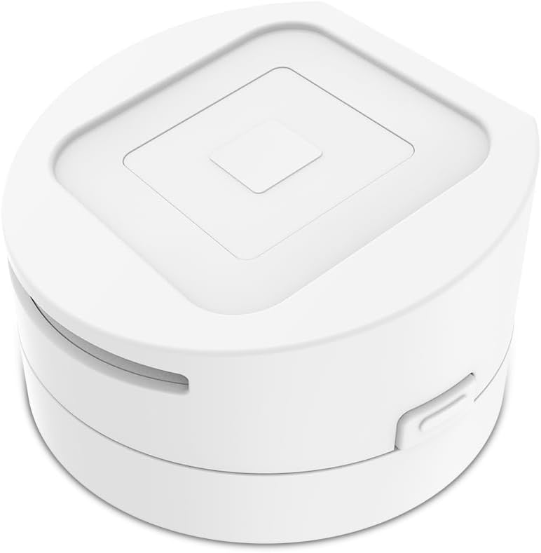Square Dock for Square Reader - Elegant White Case with Anti-Sleep Feature & 1.5m Cable