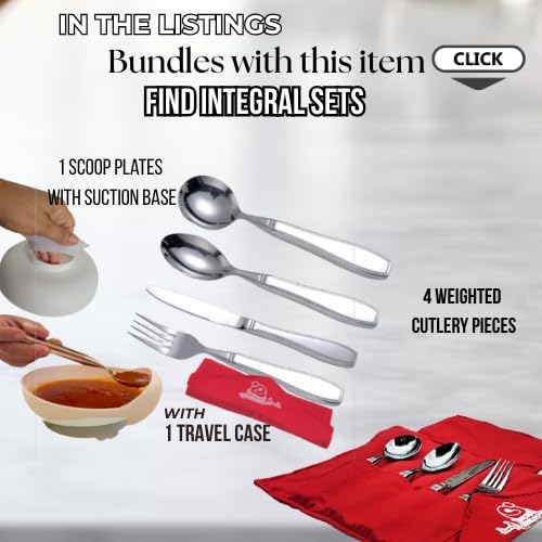 Skiennix Weighted Silverware - Ergonomic Heavy Utensils for Hand Tremors | Ideal for Parkinson's & Arthritis