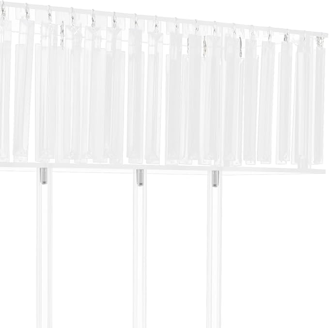 Tall Acrylic Vase 23.6In Wedding Flower Stand Acrylic Centerpiece Stand Geometric Floral Vase Flower Arrangement Holder Rectangular Floral Display Rack for Birthday Party, Table Decorations