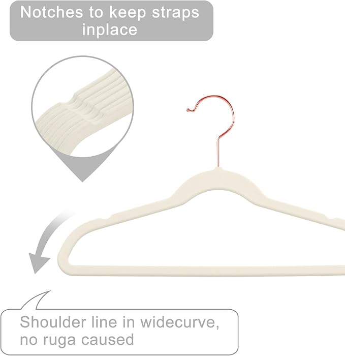 MIZGI Kids Velvet Hangers,Non-Slip Big Kids Hangers,14 Inch Hangers for Youth,Teen Clothes,Pack of 50