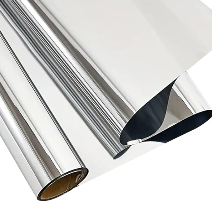 PerkHomy Colored Cellophane Wrap Roll 16" x 100' 3 Mil Thick Cellophane For Gift Basket Treats Goodie Wrapping Craft Flower Bouquet Plastic (Silver, 100ft (16in Width))