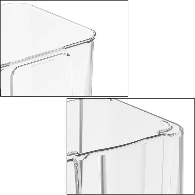 Sadstory Acrylic Tall Square Flower Vases, Clear Plastic Table Vases for Centerpieces, 6 Packs
