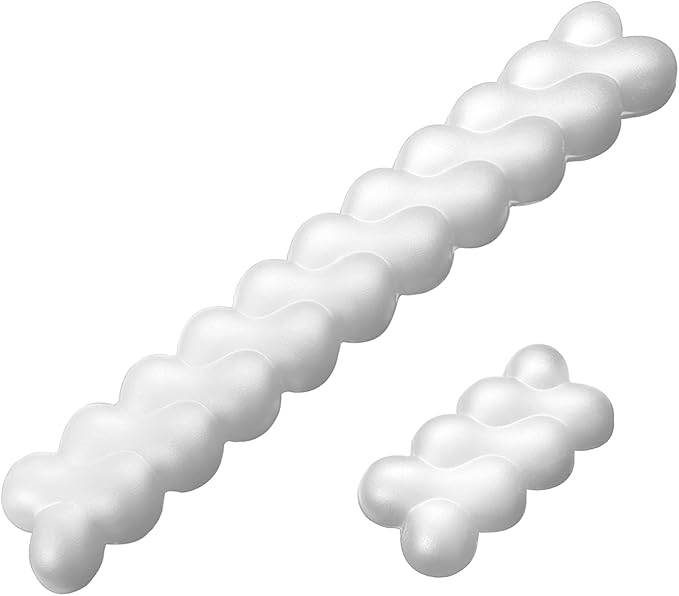 Wrist Rest for Keyboard and Mouse, Upgrade Enlarge Mouse Pad Wrist Rest, Ergonomic Memory Foam, Non-Slip Base for Computer Gaming & Office Work, 2 Piece Set, Clouds White (17.71x3.15+6.29x3.15 inch)