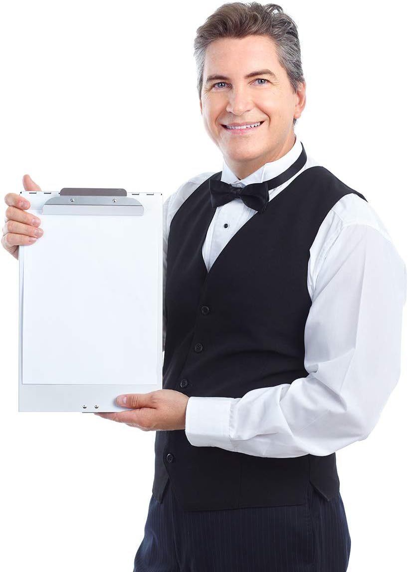 ZCZN Recycled Aluminum Clipboard - Durable Storage Box for School, Office, or Medical Use | 9.25 x 13.78 Inches, Silver