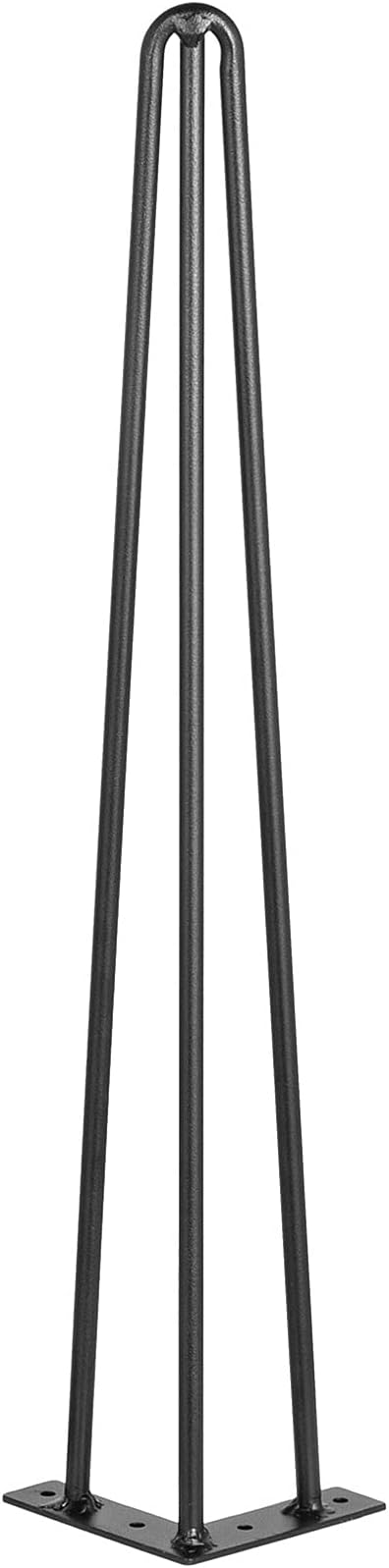 VEVOR Hairpin Table Legs 30" Black Set of 4 Desk Legs 880lbs Total Load Capacity Hairpin Desk Legs 3 Rods for Bench Desk Dining End Table Chairs Carbon Steel DIY Heavy Duty Furniture Legs