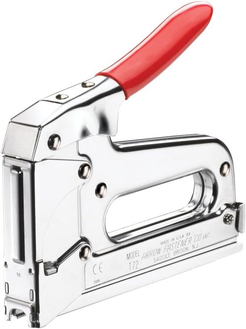 Arrow T72 Heavy-Duty Wire Staple Gun - Manual Tool for Installing Telecommunications Cables