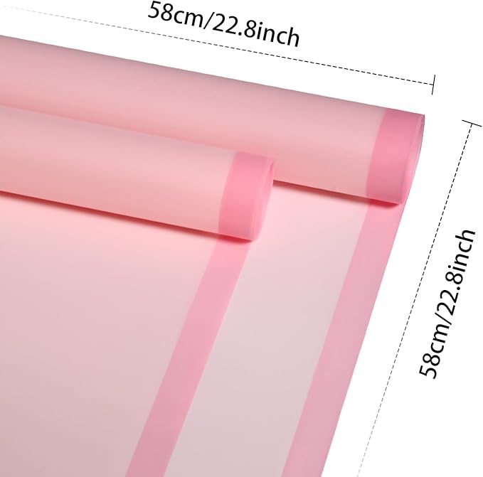 DEWJDFSC 20 Sheets Flower Wrapping Paper,Waterproof Floral Korean Bouquet Wrapping Paper, Florist Supplies, Suitable for Flowers Gift Packaging (Pink-3)