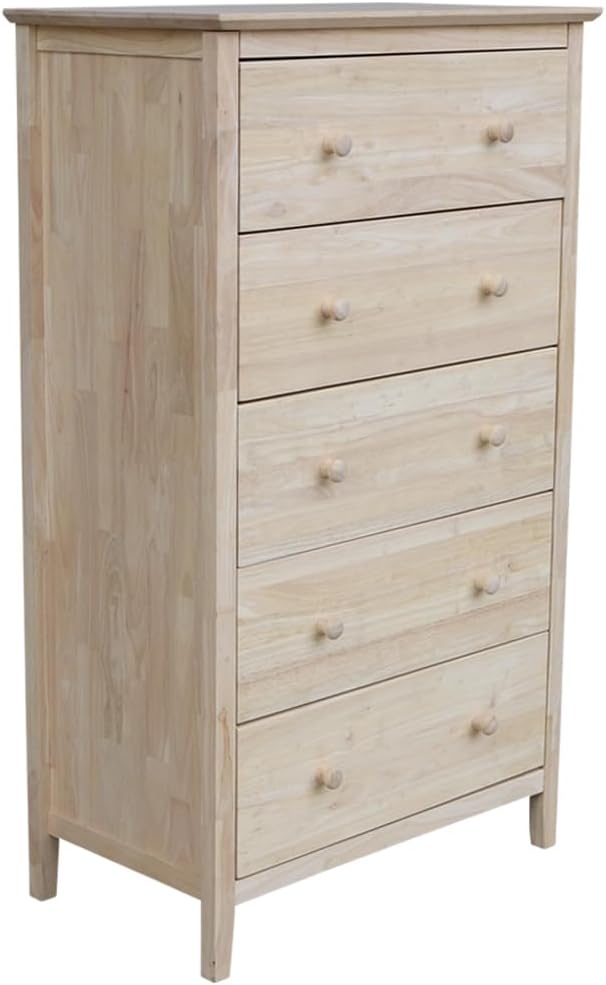 International Concepts Dresser with 5 Drawers ,Unfinished