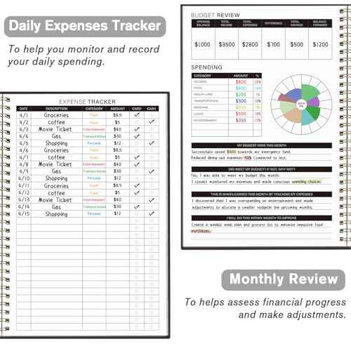 Budget Planner - Monthly Budget Book Undated with Expense & Bill Tracker - Undated 12 Month Financial Planner/Account Book calendar organizer to Take Control of Your Money