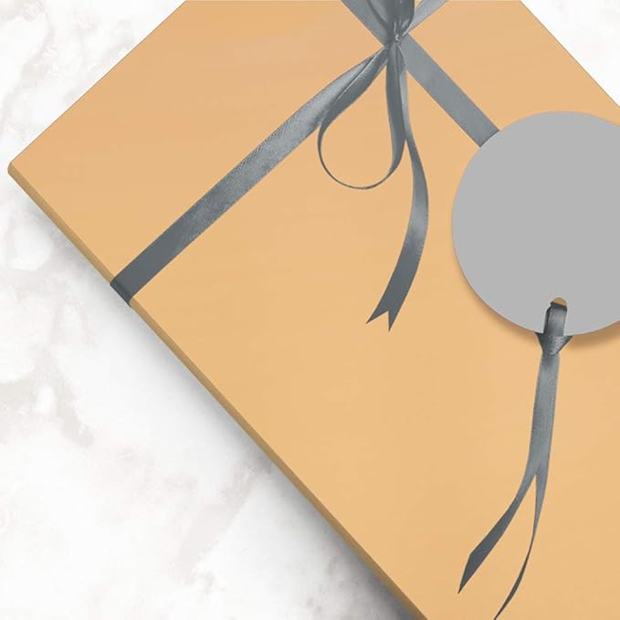 JAM Paper Gift Wrap - Matte Wrapping Paper - 50 Sq Ft Total (30 in x 10 Ft Each) - Matte Gold Foil - 2 Rolls/Pack
