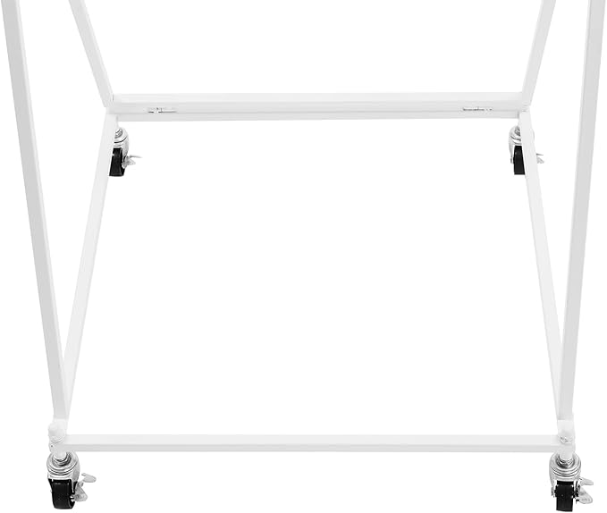 Flower Display Stand with 12 Buckets, 3 Layer Metal Plant Stand Indoor with Wheels, Heavy Duty Moving Flower Cart Flower Rack for Outdoor Patio, Garden, Florist