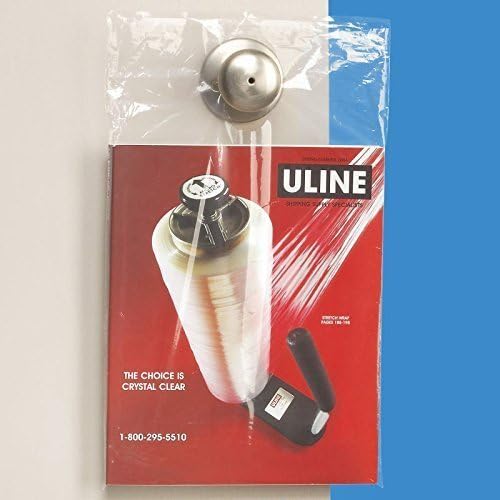Uline Clear Doorknob Bags - 9" x 14" | 1.5 Mil Durable Literature Drop Bags, Bundle of 100