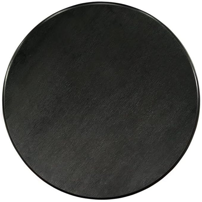 East West Furniture ANT-ABK-TP Antique Dining Room Table - a Round kitchen Table Top with Pedestal Base, 36x36 Inch, Wirebrushed Black