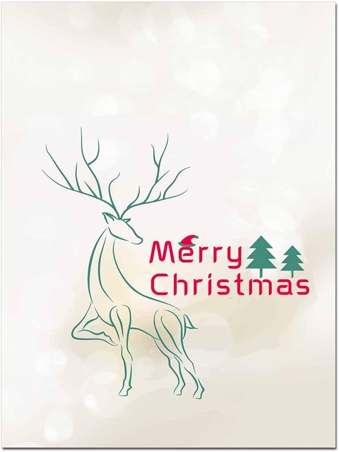 DUGUTUL Thick Christmas Stationery Paper, Holiday Letters, Printer Paper, 48 Sheets, 8.5 x 11 Inch (D-1)