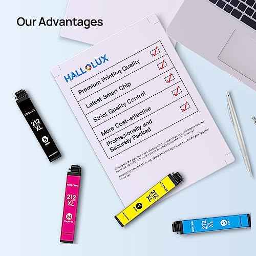 Remanufactured 212XL Ink Cartridge High Capacity for Epson 212 212XL Ink Cartridges for Expression XP-4100, XP-4105, Workforce WF-2830, WF 2850 Printer (1 Black 1 Cyan 1 Magenta 1 Yellow, 4-Pack)
