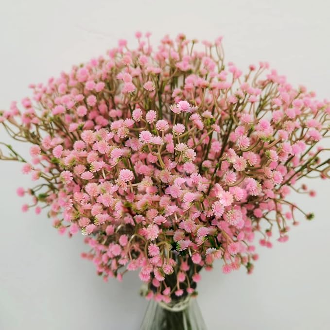 Bringsine Baby Breath Gypsophila Deco Pink Colour Artificial Flowers for Wedding 30 Pieces/lot