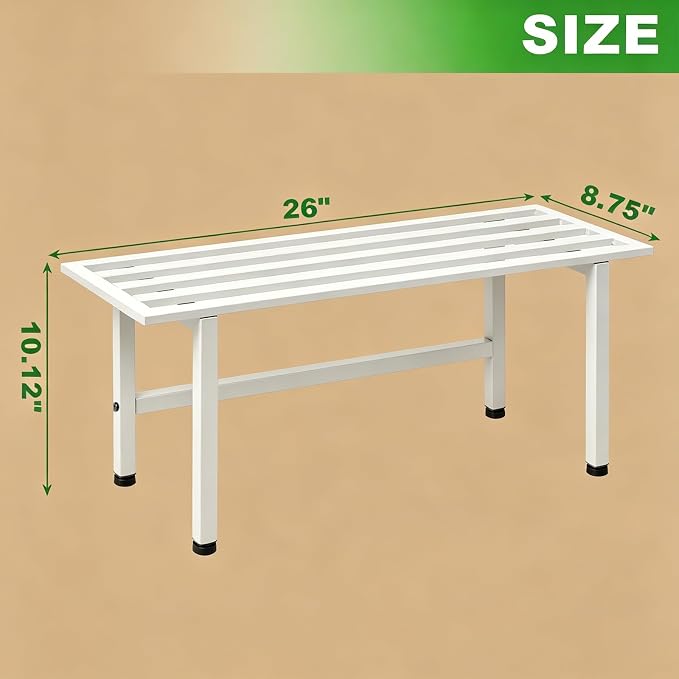 Dipion 2 Pack Metal Plant Stand Outdoor Plant Shelf Indoor,1 Tier Heavy Duty Plant Stands for Multiple Plants,26" L x 10.12" H x 8.75" W,White