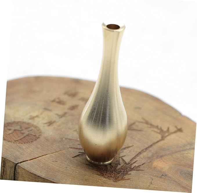 BESPORTBLE 4Pcs Retro Mini Copper Vases Small Tabletop Flower Ware Decorative Antique Metal Vases for Home Office Wedding Party Adornment