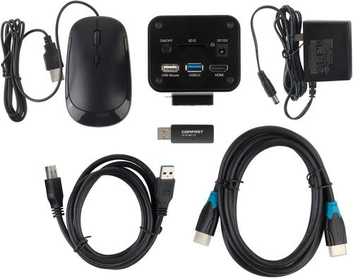 AmScope - 4K 60fps HDMI & Wi-Fi Color CMOS Auto-Focus C-Mount Microscope Camera - AF408