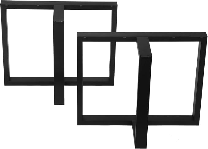 MBQQ Furniture Legs 28”Height 35”Wide Rustic Decory T Shape Table Legs,Heavy Duty Metal Desk Legs,Dining Table Legs,Industrial Modern, DIY Cast Iron Bench Legs