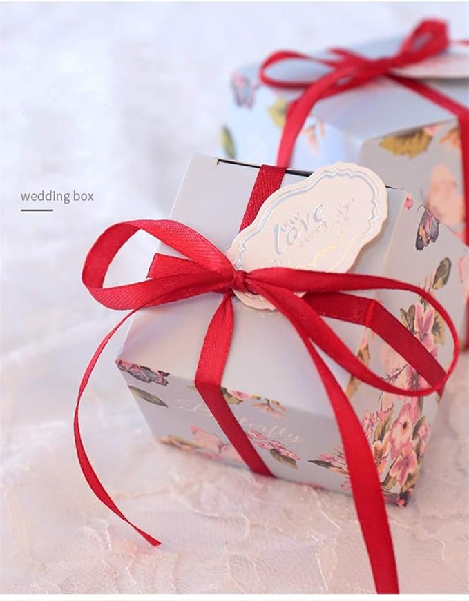 YAMA Red Double Faced Satin Ribbon 3/8 Inch 25 Yards Thin Red Fabric Ribbon for Gift Wrapping Crafts Hair Bows Wedding Party Decoration