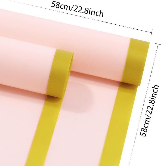 DEWJDFSC 20 Sheets Flower Wrapping Paper,Waterproof Floral Korean Bouquet Wrapping Paper, Florist Supplies, Suitable for Flowers Gift Packaging (Pink-2)
