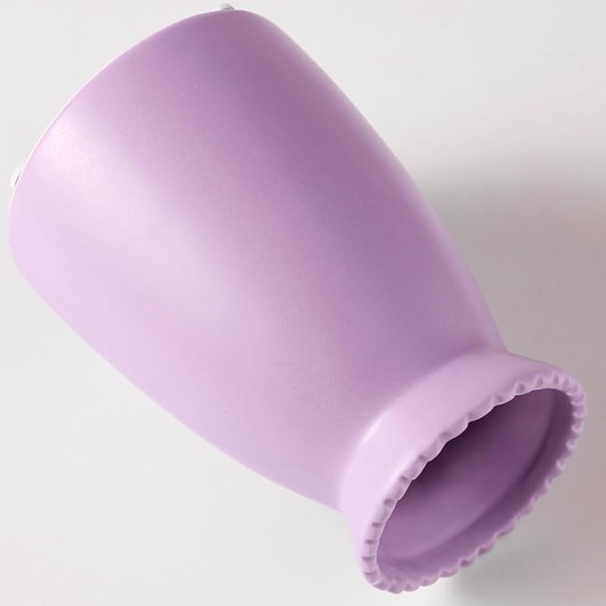 hjn Purpple Flower Vase – Minimalist Ceramic Vase, Decor Vases for Flowers/Centerpieces/Table/Office/Living Room/Bookshelf/Mantel-(Purple)