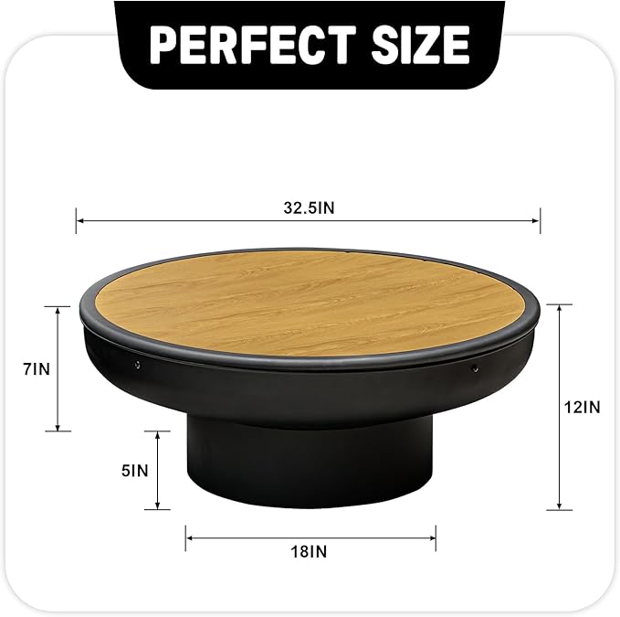 Panovue 32in Fire Pit Table with Lid,Heavy Duty and Deep Fire Bowl,Outdoor Wood Burning BBQ Grill Firepit Bowl with Cover Lid, Fire Pit for Outside Table for Backyard Bonfire Patio Picnic