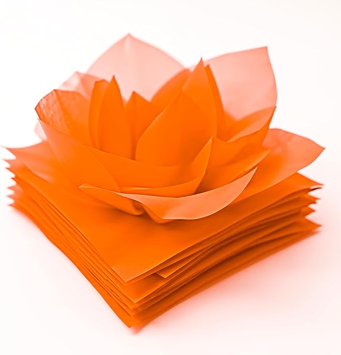 SANZIX 150 Sheets Orange Tissue Paper for Gift Bags Bulk 14x20 Inch - Orange Christmas Wrapping Paper for Christmas Gifts, Flowers, Crafts, Thanksgiving, Halloween, Holiday & Xmas Decorations
