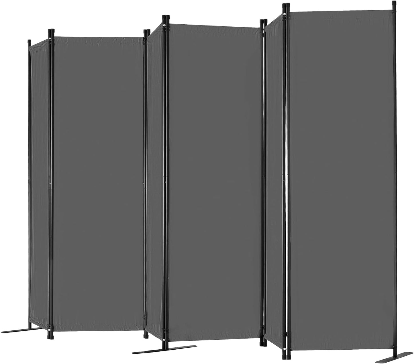 VEVOR 6-Panel Room Divider - Folding Privacy Screen & Portable Partition | Freestanding Grey Divider for Office & Bedroom