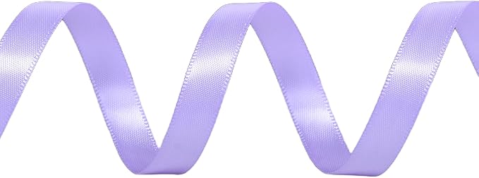 YAMA Light Purple Double Faced Satin Ribbon 3/8 Inch 25 Yards Thin Lilac Ribbon for Gift Wrapping Crafts Hair Bows Wedding Party Decoration
