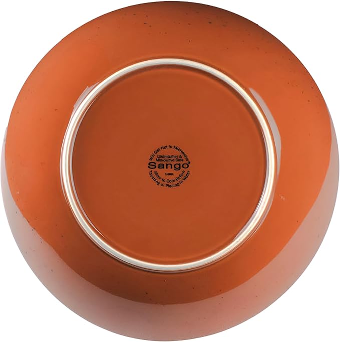 Sango Siterra Painter's Palette Stoneware Pasta Bowls (Set of 4) – Pasta & Serving Bowls, Earthy Reactive Glaze, Multi Assorted Colors, Microwave & Dishwasher Safe, for Everyday Dining & Entertainment