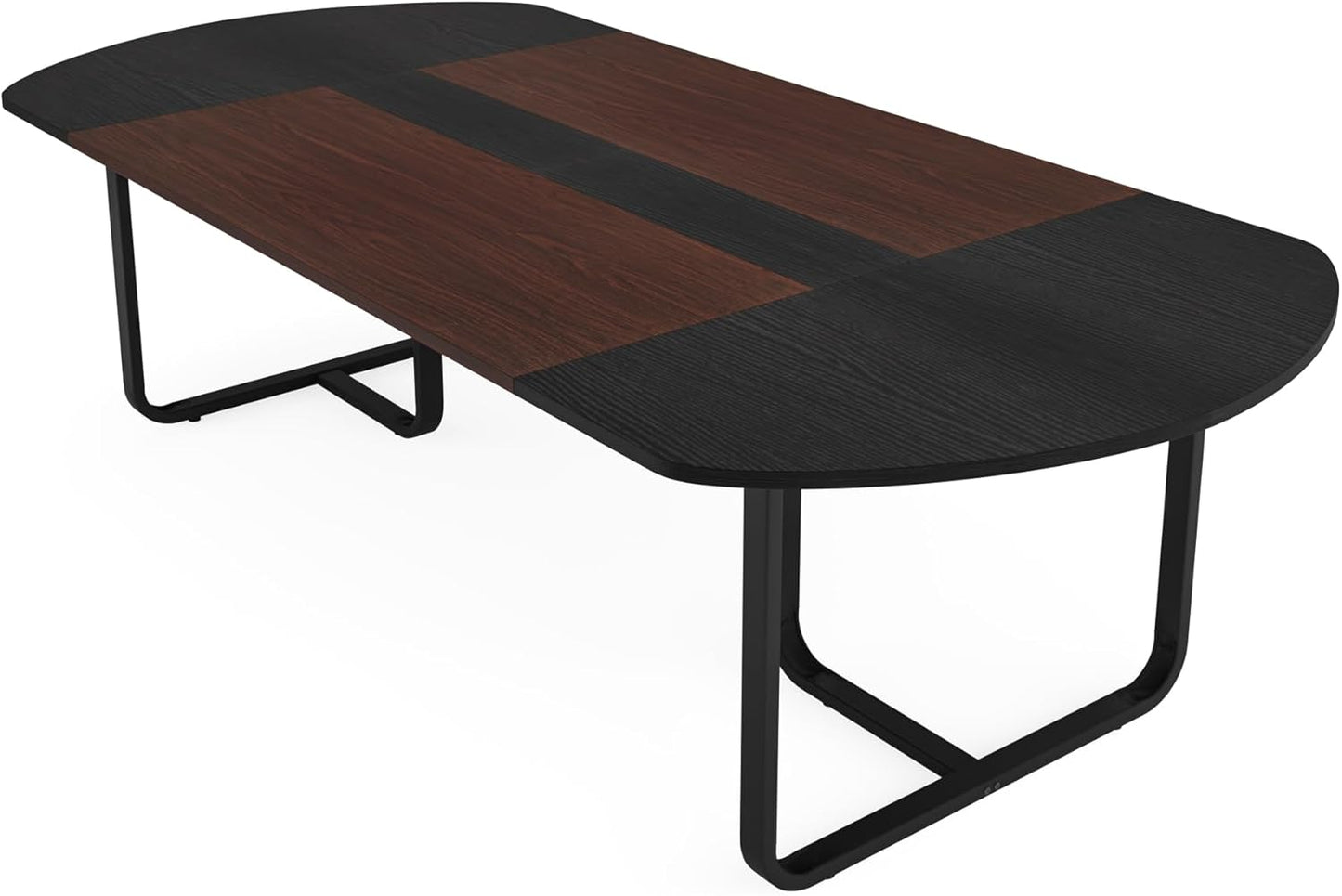 Tribesigns 6FT Oval Conference Table - Two-Tone Curved Design for Office Meetings | Seats 4-6