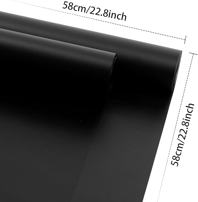 DEWJDFSC 20 Sheets Flower Wrapping Paper,Waterproof Floral Korean Bouquet Wrapping Paper, Florist Supplies, Suitable for Flowers Gift Packaging (Dark Black)