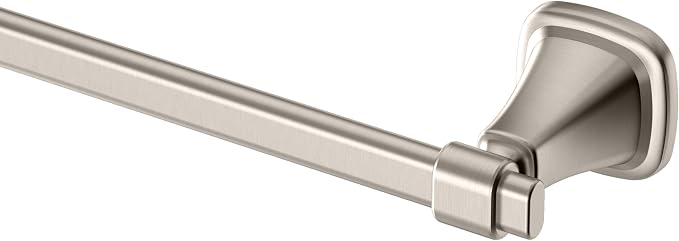 Gatco 5510SN Beverly Towel Bar, Satin Nickel, Wall-Mounted Bathroom Towel Bar, Elegant Luxury Design, Heavy Duty Metal with EZ Ancor Mounting
