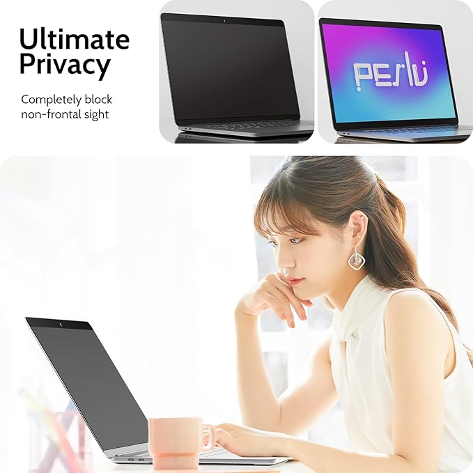 Peslv Magnetic Privacy Screen for MacBook Pro 16 Inch (2019-2020) - A2141, 16inch Removable Matte Blue Light Glare Filter Protector Shield for Mac Pro 16in Laptop Computer