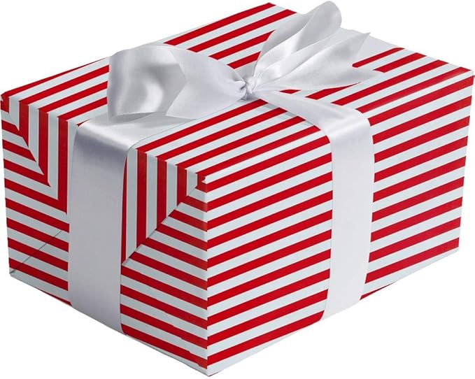 Jillson Roberts Bulk Gift Wrapping Paper, Two-Sided Red Dot & Stripe, Full Ream 833' x 24"