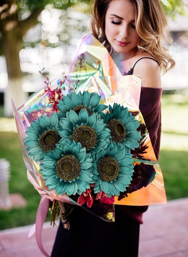 Hollyone Large Silk Sunflowers Artificial Flowers 26" Long Stem Artificial Sunflower 6PCS Faux Vintage Fall Sunflowers Bouquet Bulk for Home Wedding Birthday Party Centerpieces Decorations