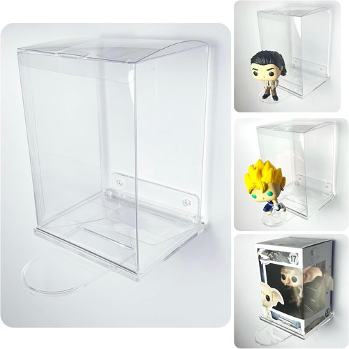 Collapsible Acrylic Shelf by Funko Pop - 10-Pack Display Case for Collectible Figures (4.5" x 3.5")
