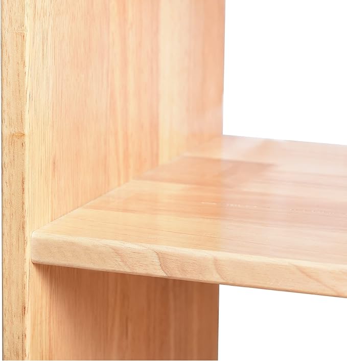 Corner Storage Bookcase Montessori Shelf-Toy,Books,Arts,Crafts&Supplies Storage Organizer for Kids,Toddler Furniture for Preschool,Nursery (3-Tier Corner Cabinet)