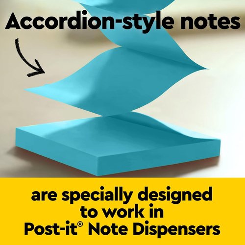 Post-it Super Sticky Pop-Up Notes - 100% Recycled Oasis Collection | 3 in. x 3 in., 70 Sheets, 18 Pads
