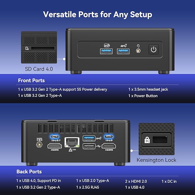 GEEKOM IT15, The Most Powerful AI Mini PC with Intel Ultra 9 285H(15th Gen) 99 Tops | 32GB DDR5, 2TB SSD | Arc 140T GPU | WiFi 7, 8K Quad Display, Win11 Pro, Video Editing, Coding, and Multitasking